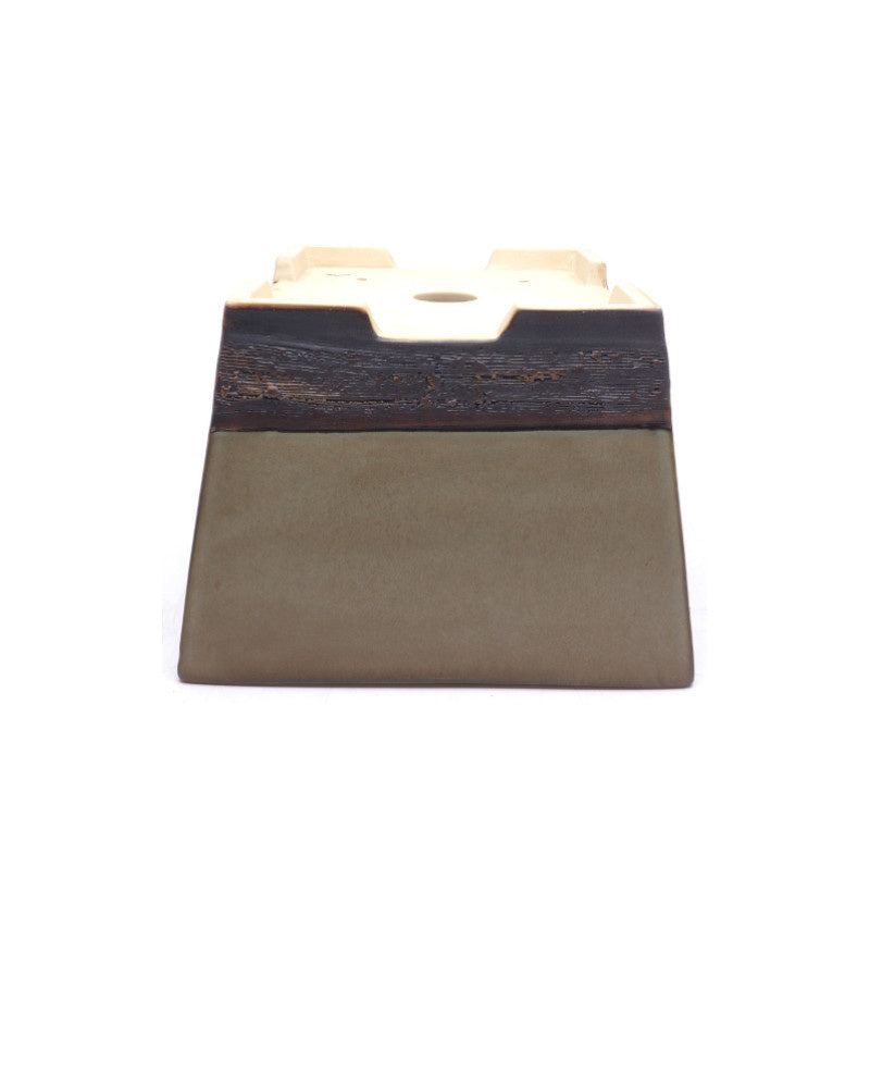 Bonsai pot beige grijs vierkant semi-cascade 21cm
