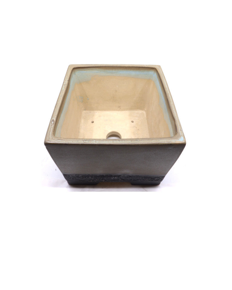 Bonsai pot beige grijs vierkant semi-cascade 21cm