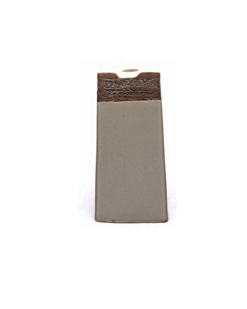 Bonsai pot cascade vierkant creme 11cm, hoogte 22cm