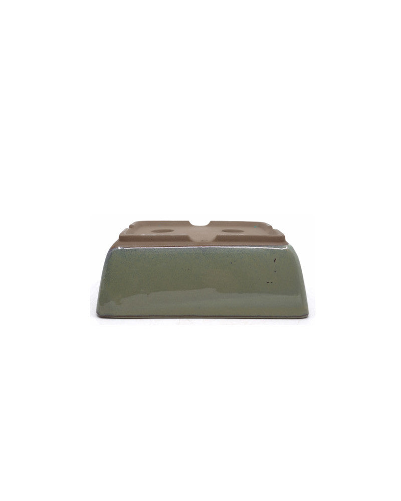 Bonsai pot groen beige rechthoekig 16cm - set