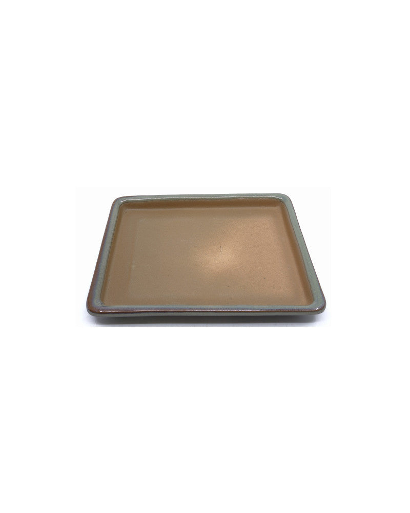 Bonsai pot groen beige rechthoekig 16cm - set