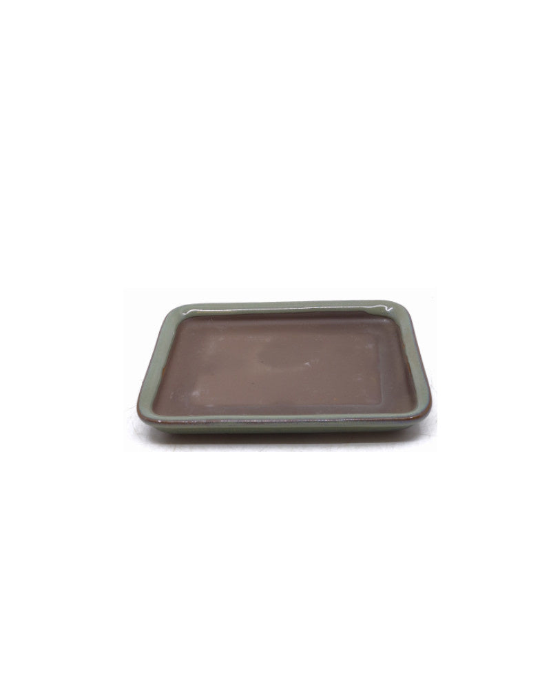 Bonsai pot groen beige rechthoekig 17cm - set