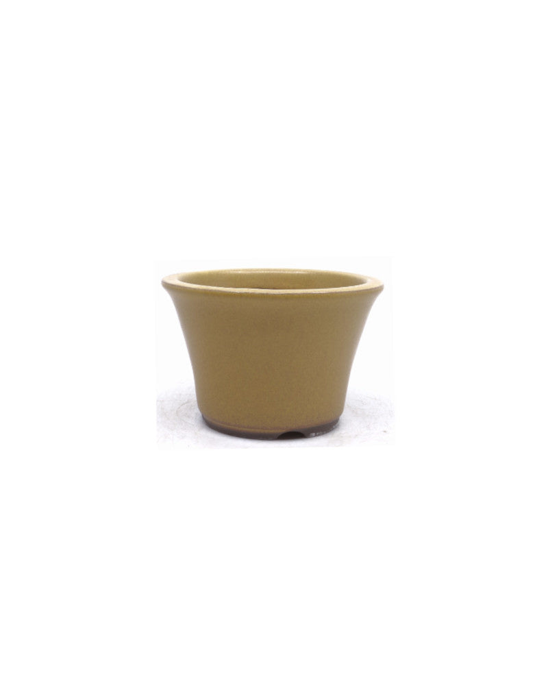 Bonsai pot semi-cascade rond oker 12cm