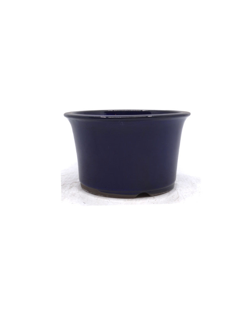 Bonsai pot semi-cascade rond donker blauw 16cm
