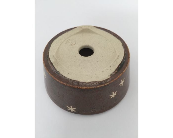 Shohin bonsai pot bruin rond 6cm