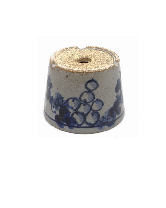 Pot à bonsaï Shohin, motif raisins peints à la main, rond, 9 cm