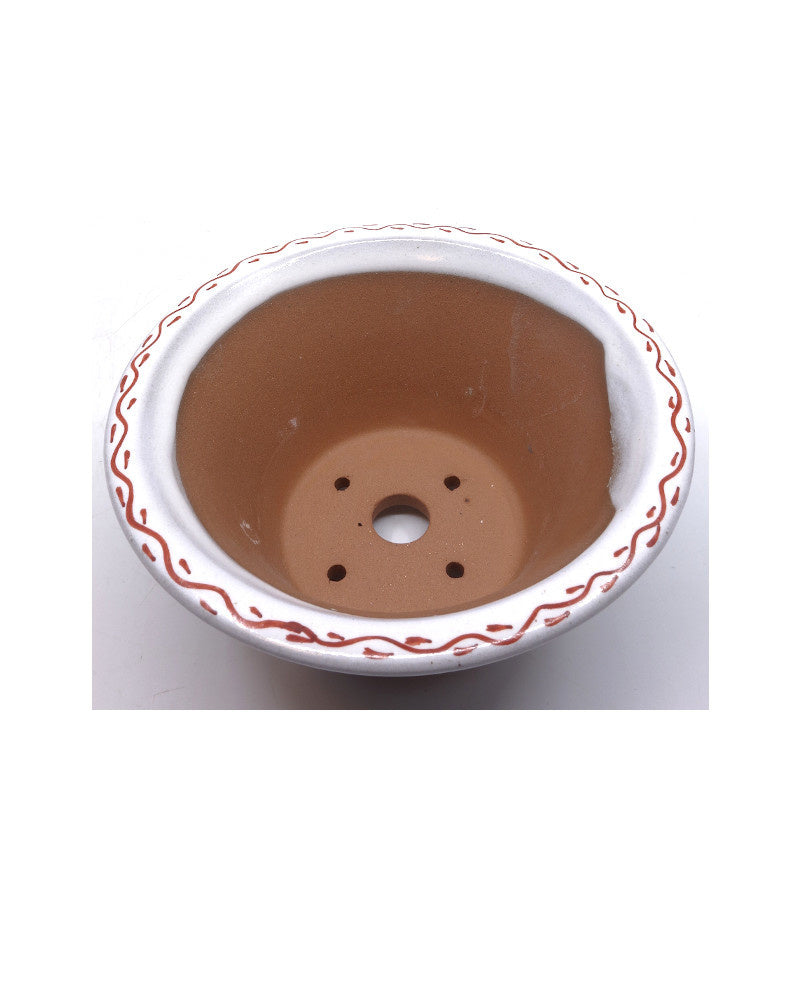 Bonsai pot handgeschilderde draak rond 15cm