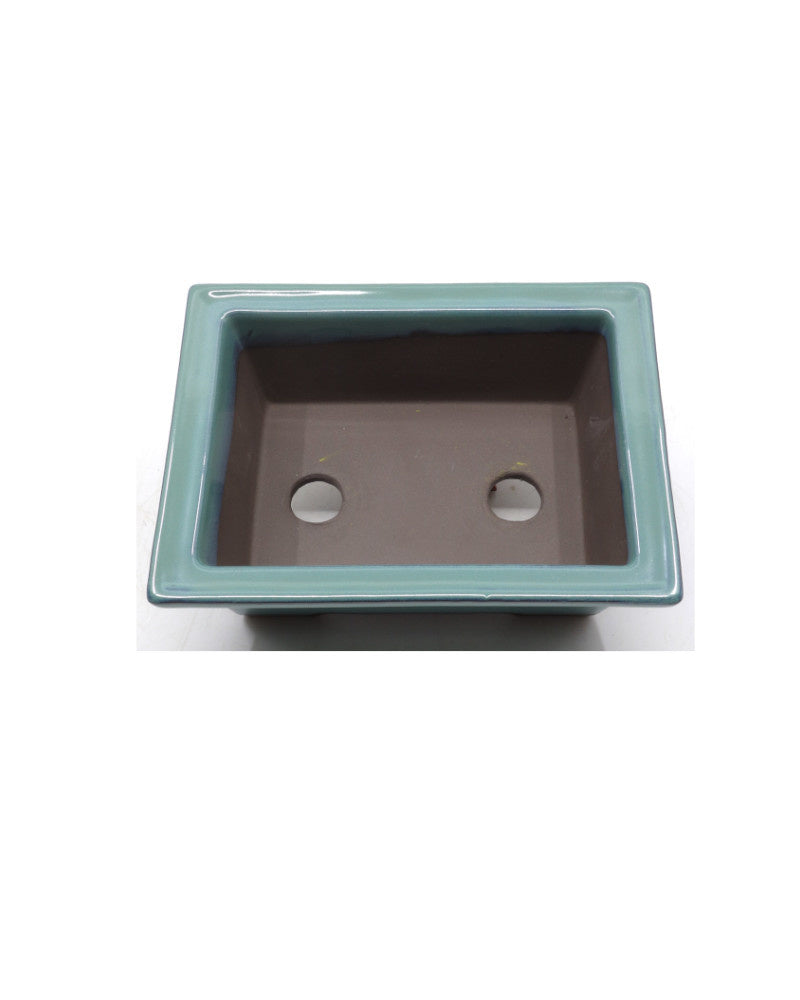 Bonsai pot groen rechthoekig 22cm