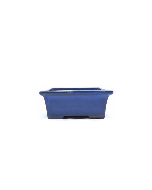 Pot à bonsaï rectangulaire bleu clair 13 cm - lot