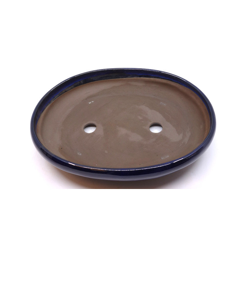 Bonsai pot blauw ovaal 28cm