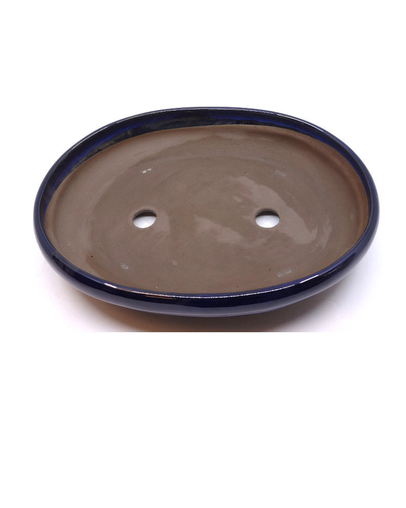 Bonsai pot blauw ovaal 32cm