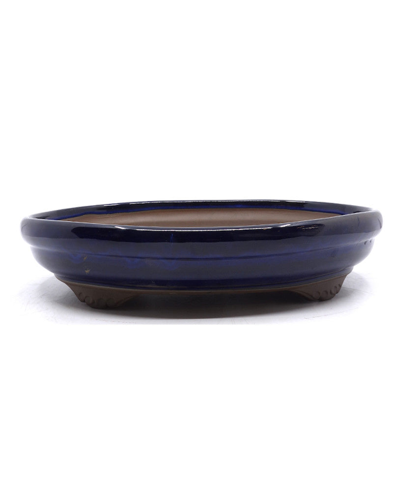 Bonsai pot blauw ovaal 32cm