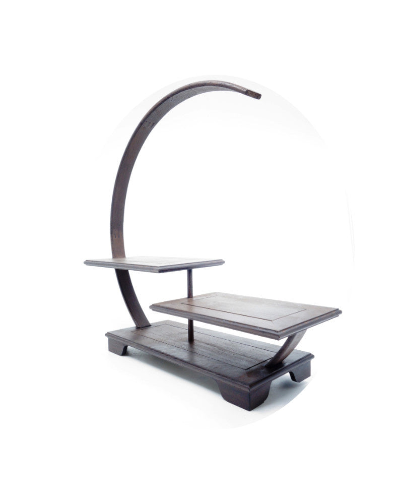 Étagère à bonsaï Shohin ronde ouverte 33 cm