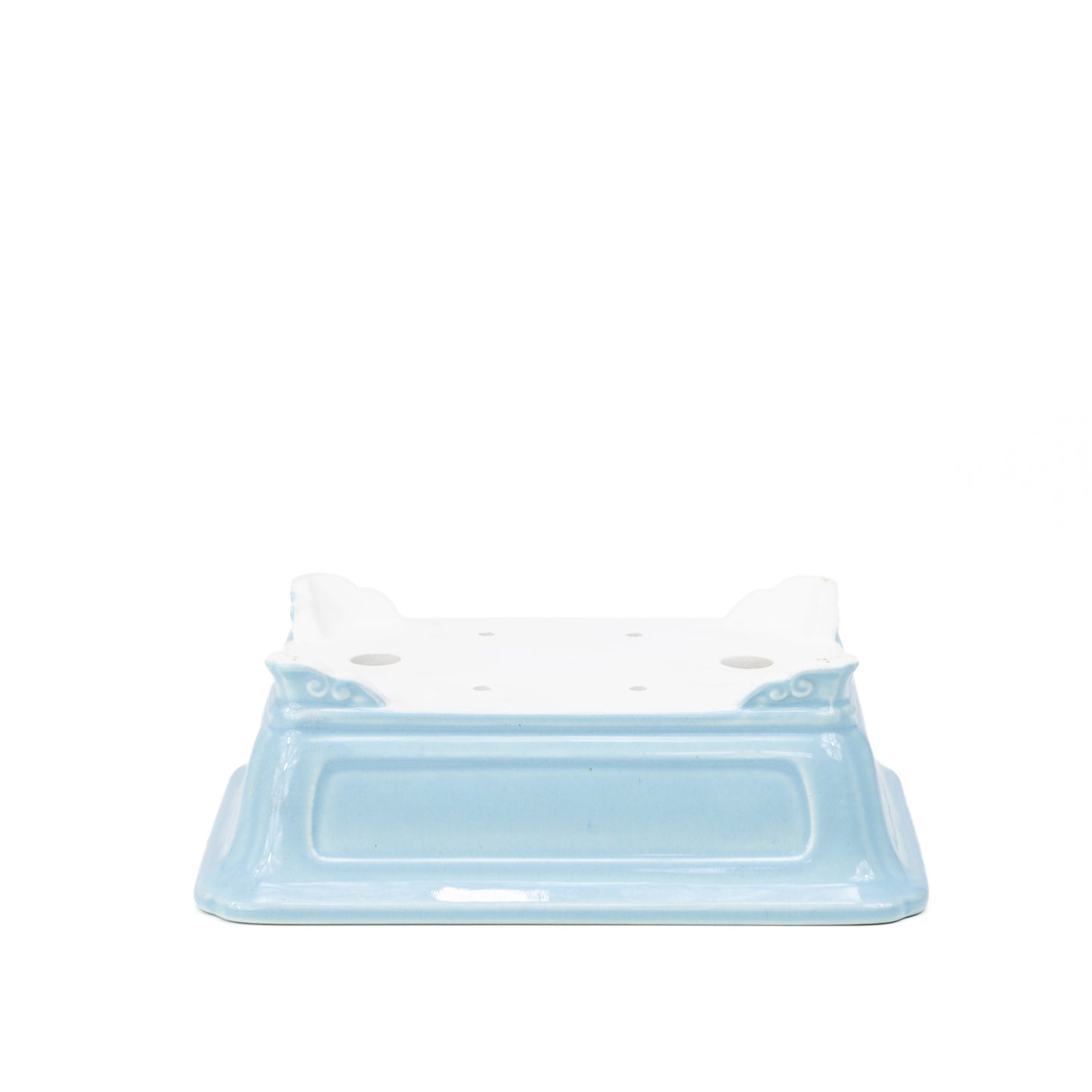 Bonsai Yixing pot licht blauw rechthoek 27cm