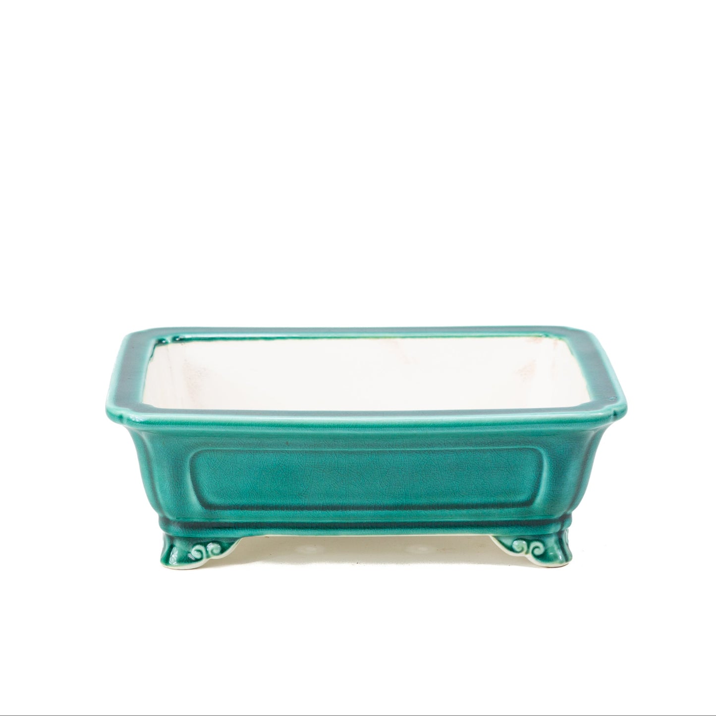 Bonsai Yixing pot groen rechthoek 27cm