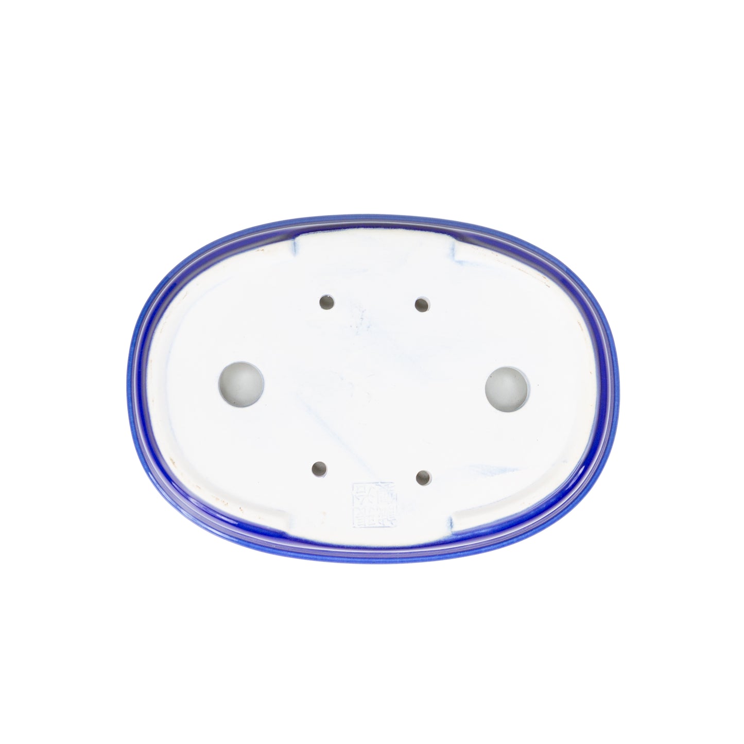 Pot Bonsai Yixing ovale bleu 21 cm