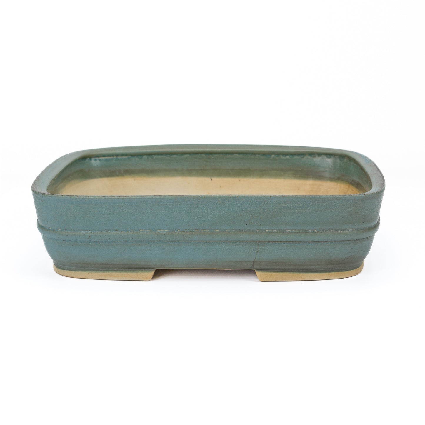 Bonsai pot turquoise mat rechthoekig 29cm