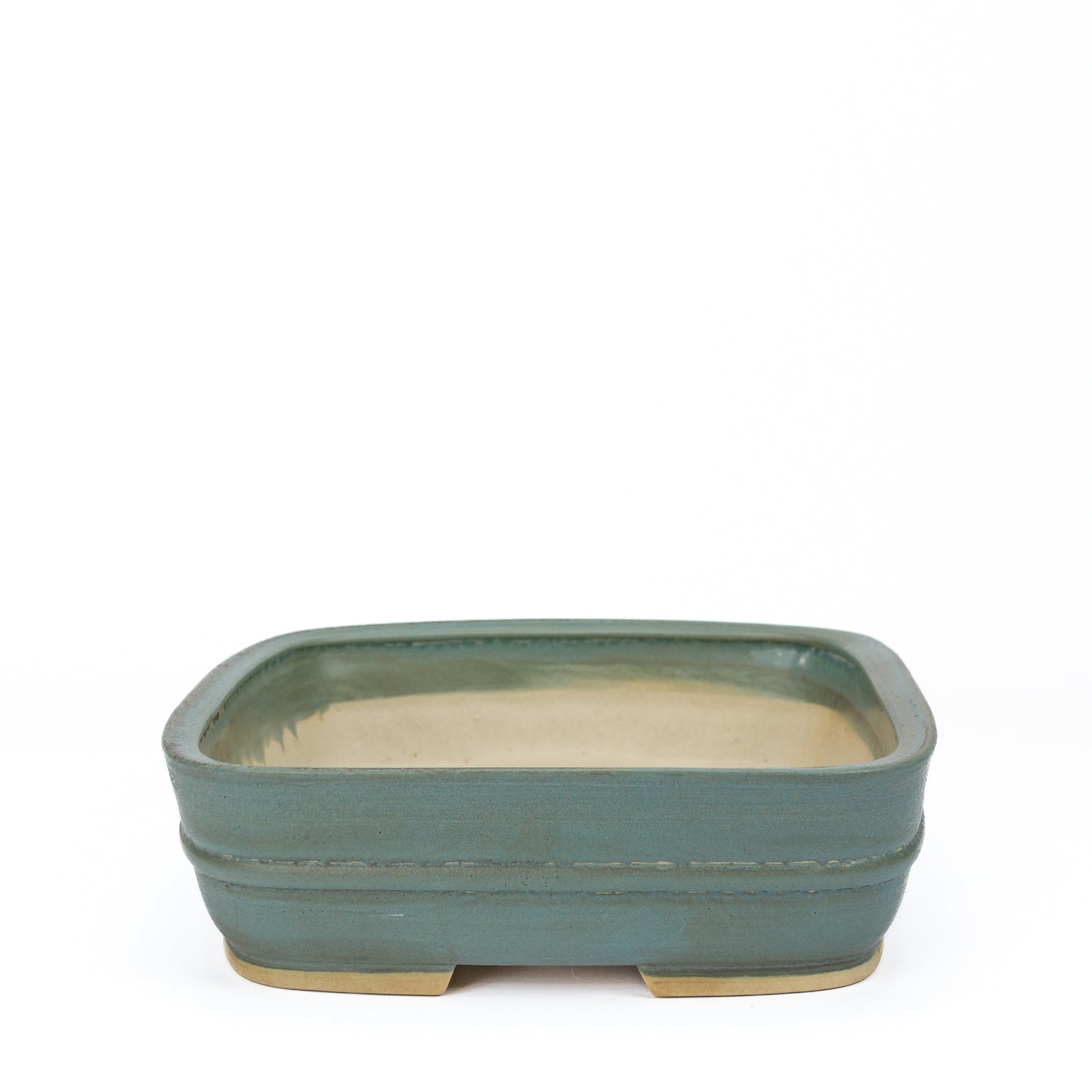 Bonsai pot turquoise mat rechthoekig 29cm