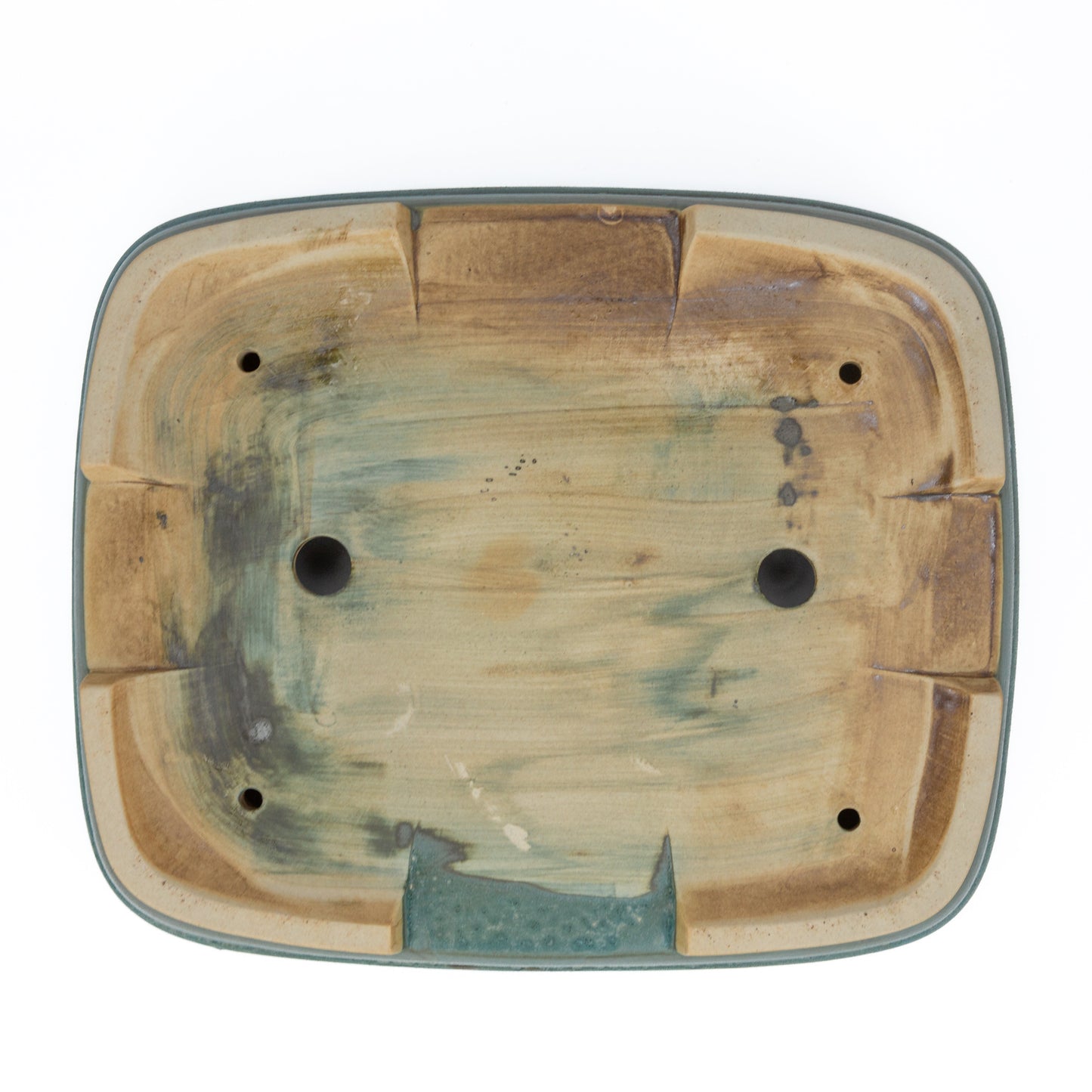 Bonsai pot turquoise mat rechthoekig 29cm