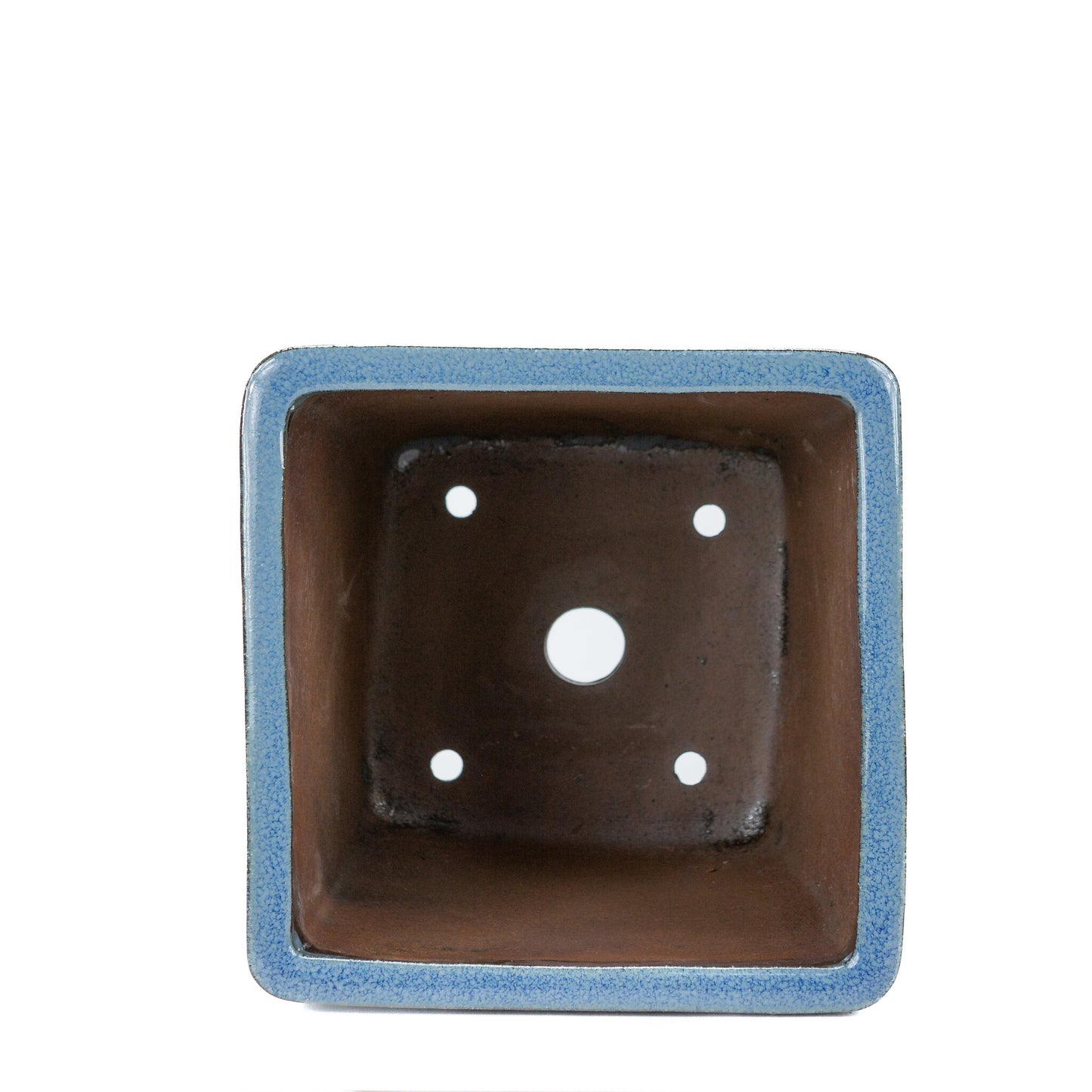 Pot à bonsaï cascade bleu beige carré 25 cm, hauteur 30 cm