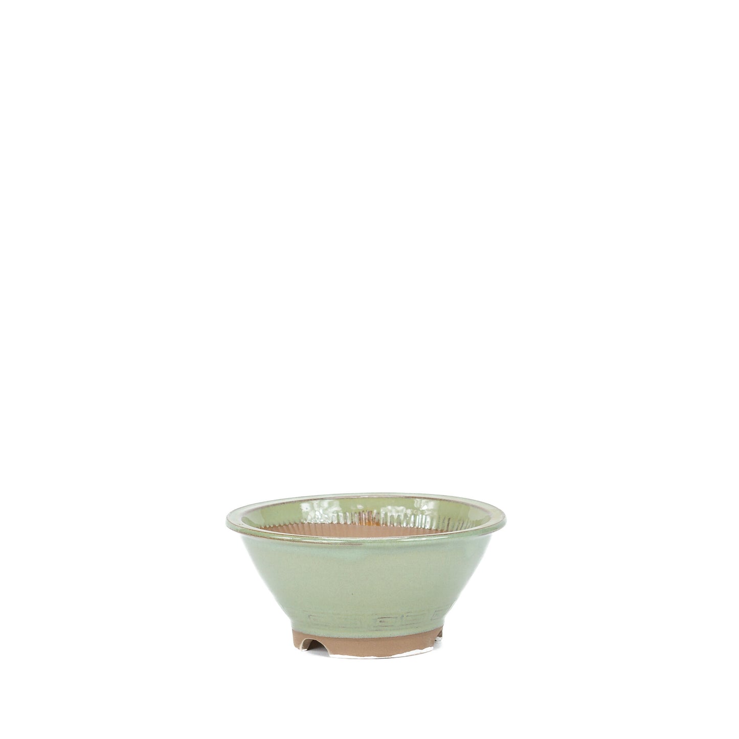 Bonsai pot groen rond 16cm, hoogte 7.4cm