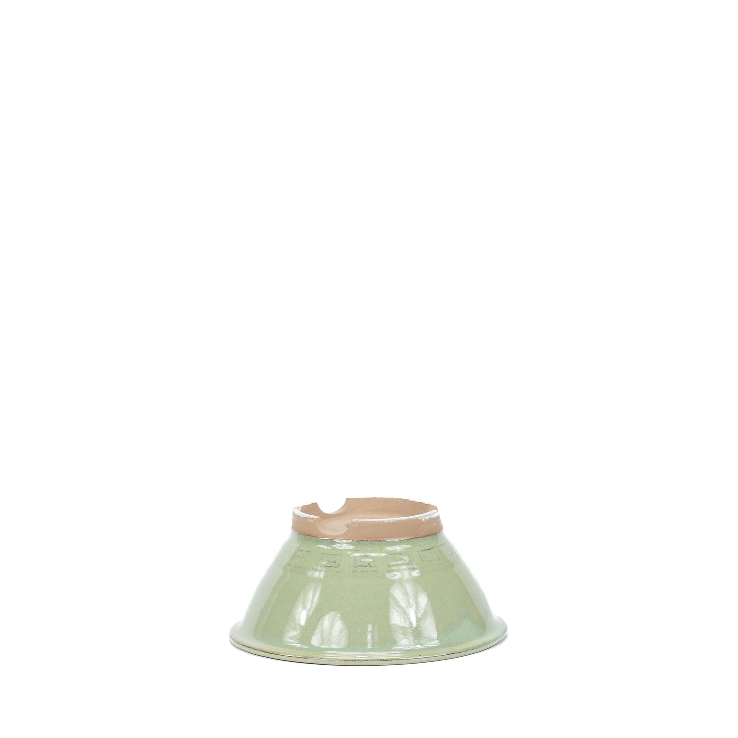 Bonsai pot groen rond 16cm, hoogte 7.4cm