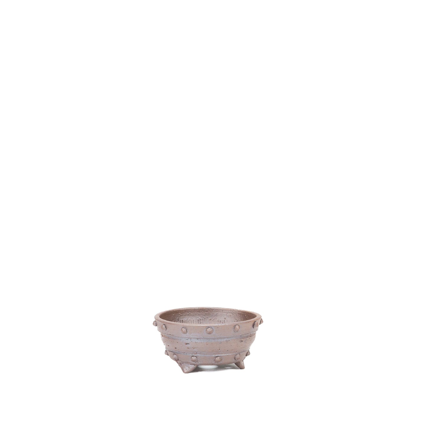 Shohin bonsai pot ongeglazuurd trommel rond 10.3cm