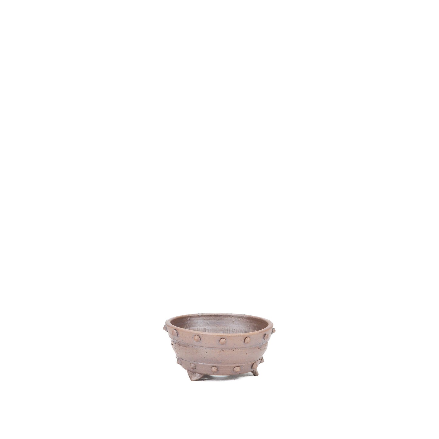 Shohin bonsai pot ongeglazuurd trommel rond 10.3cm
