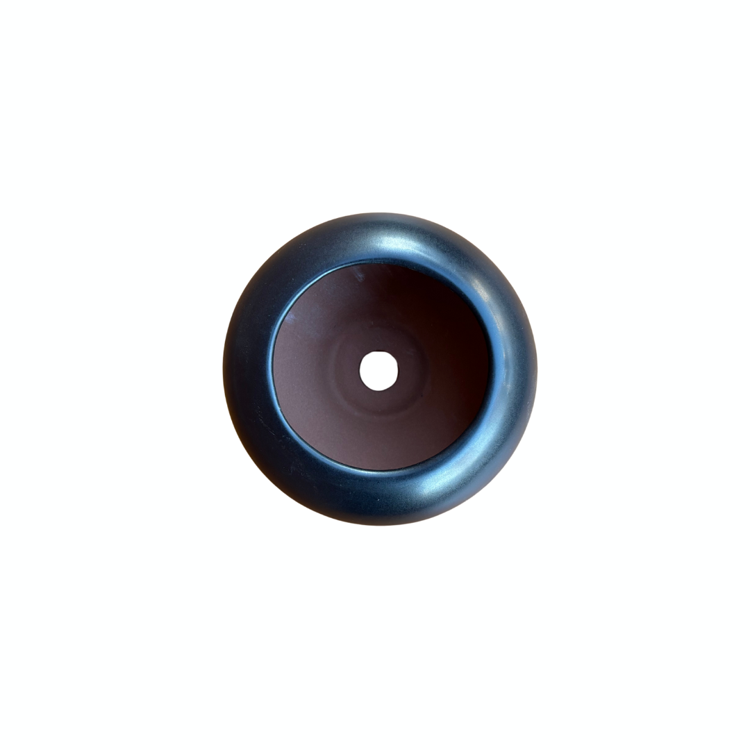 Shohin Bonsai pot zwart matte bal 12cm