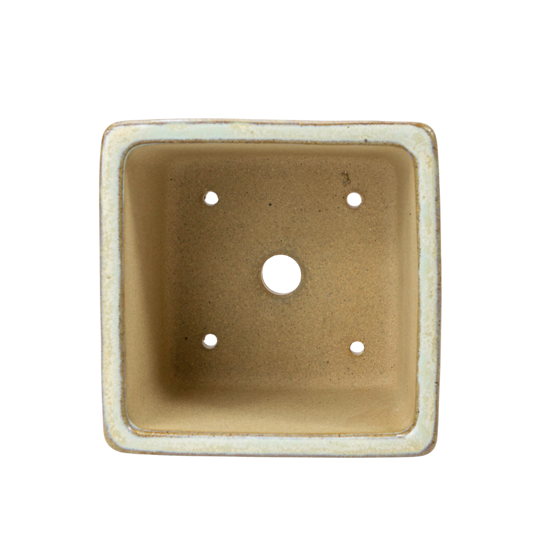 Bonsaischale beige quadratisch Halbkaskade 13,7cm