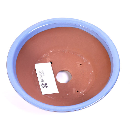 Pot à bonsaï bleu lavande rond 37 cm