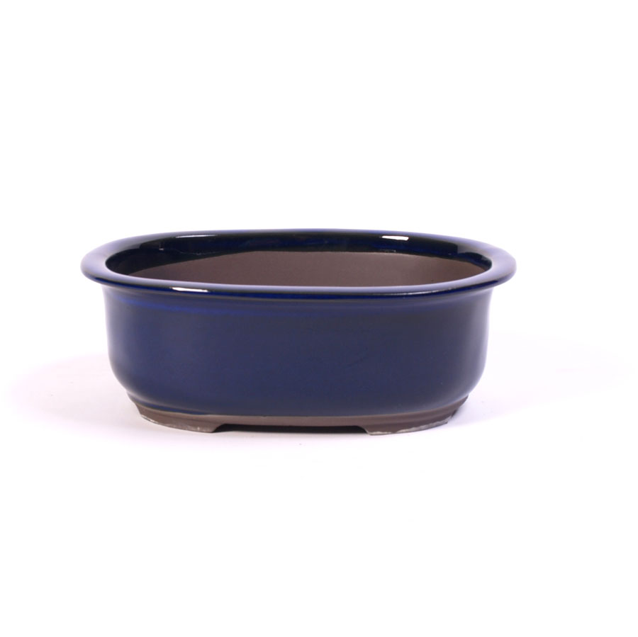 Bonsai bowl dark blue oval, 30cm