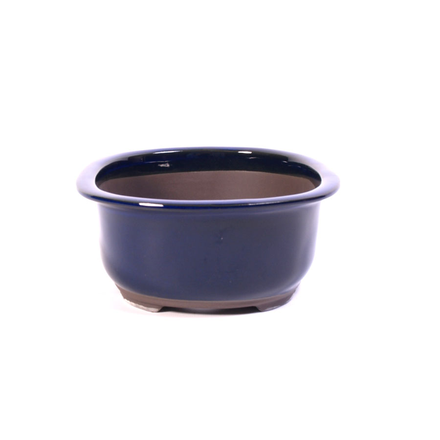 Bonsai bowl dark blue oval, 17.5 cm
