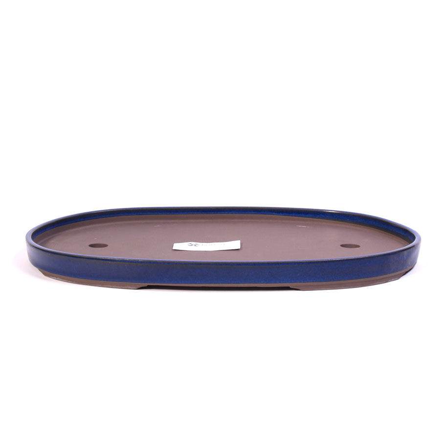 Bonsaischale blau oval niedrig 46,5cm