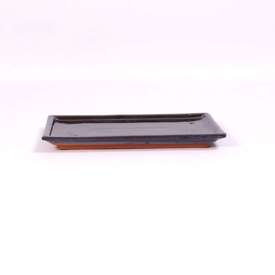 Blaue rechteckige Untertasse 23,5cm