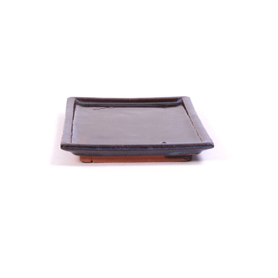 Blaue rechteckige Untertasse 23,5cm