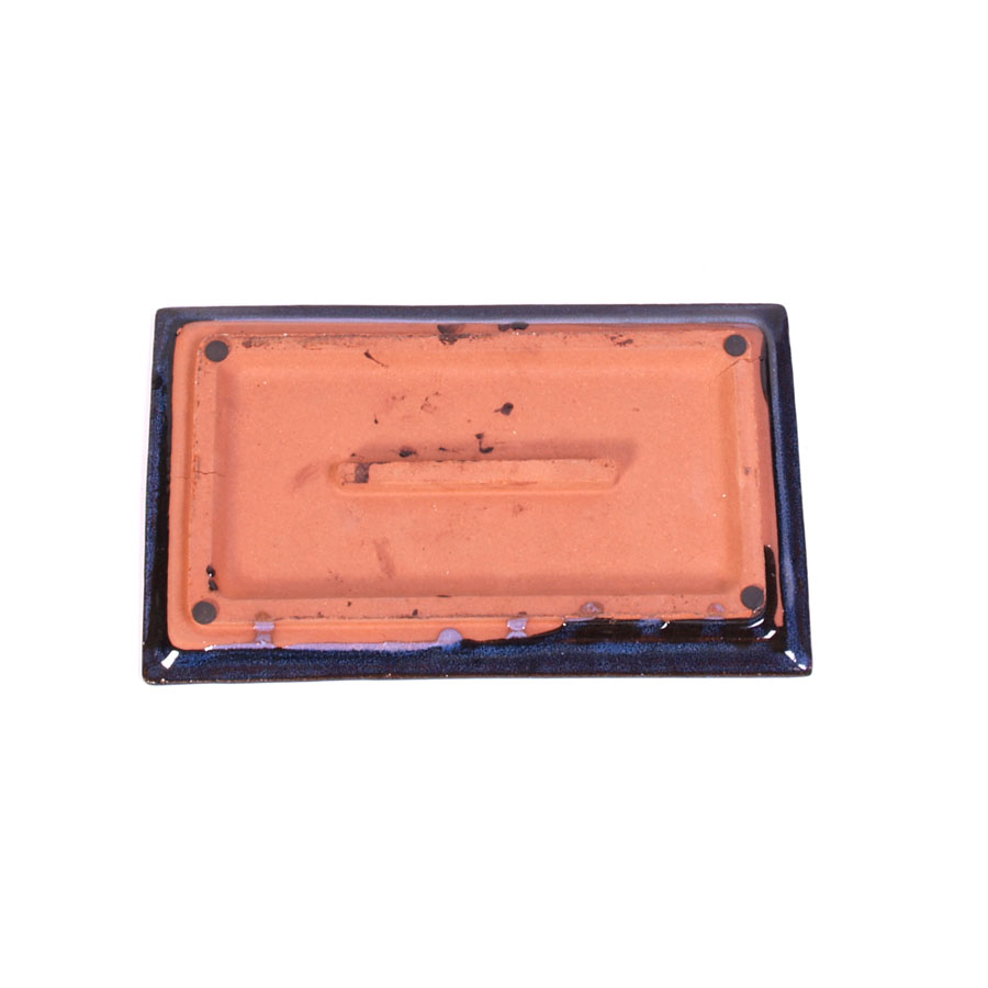 Blaue rechteckige Untertasse 23,5cm