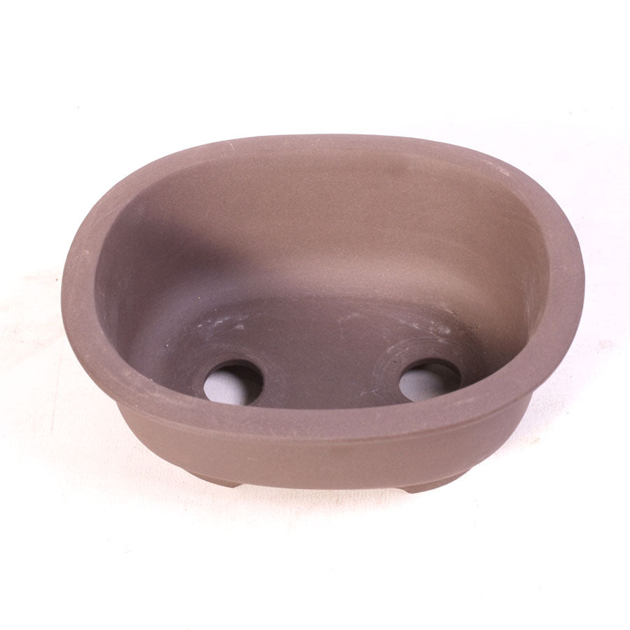 Bac à bonsaï ovale non émaillé haut 18 cm