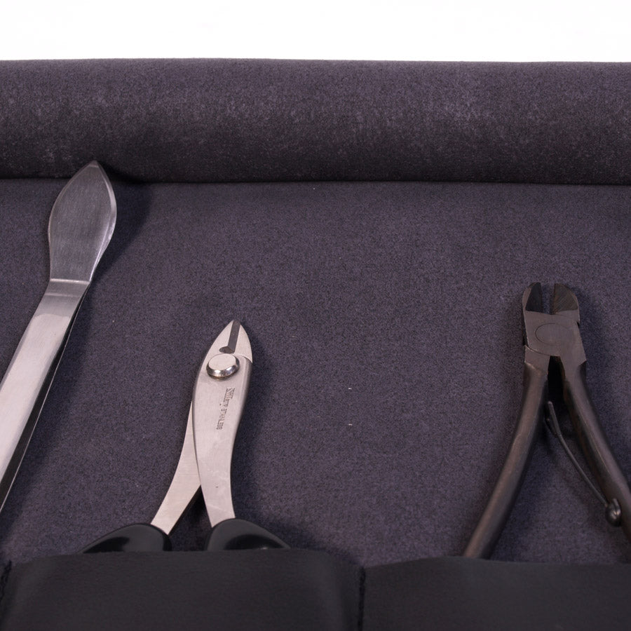 6-piece tool set, Japanese top-quality carbon steel, in a roll-up pouch