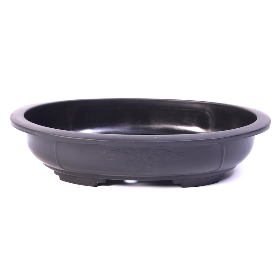 Ovale Trainingsschüssel schwarz 44cm