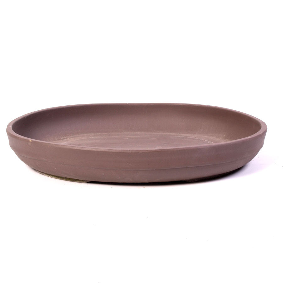Unglasiertes Oval braun gerippt 45cm