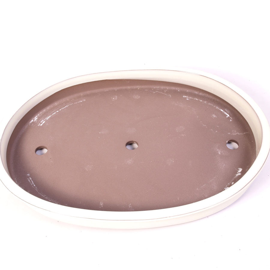 Glazed cream oval outer hinged lip 60cm