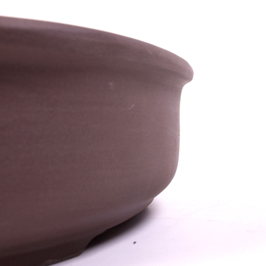 Pot ovale brun haut à rebord extérieur 27 cm