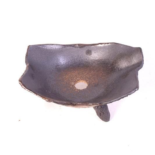 Coquille non émaillée avec pattes gris-bleu