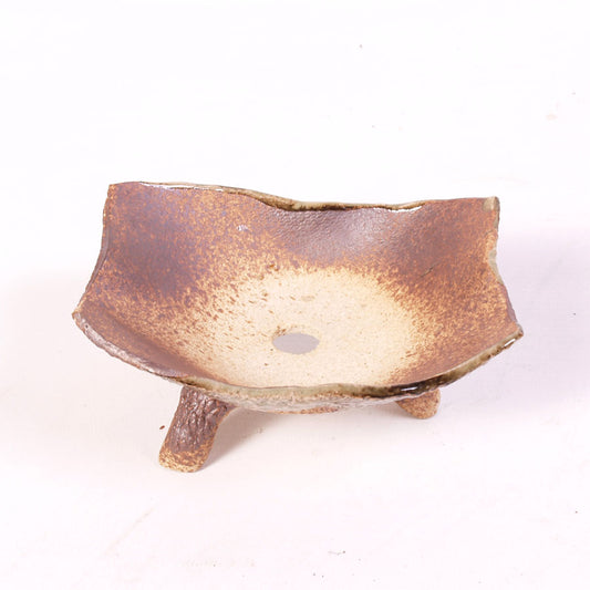 Coquille non émaillée avec pattes vert-brun