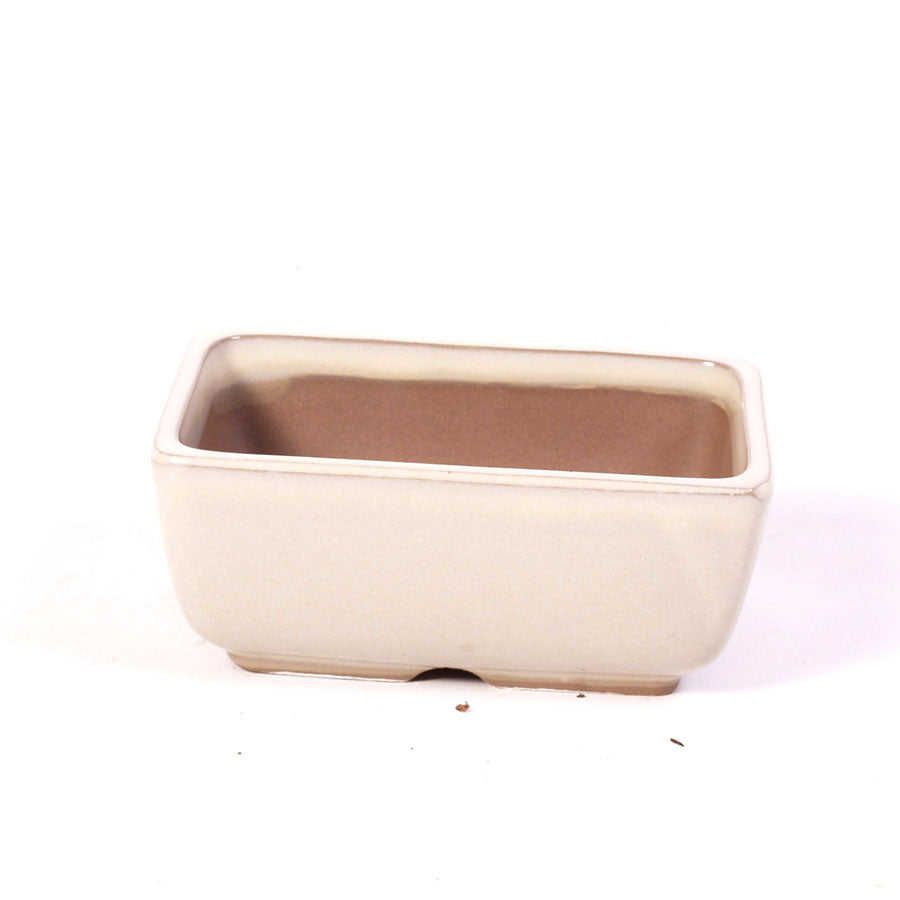 Bonsaischaal creme rechthoekig 12cm