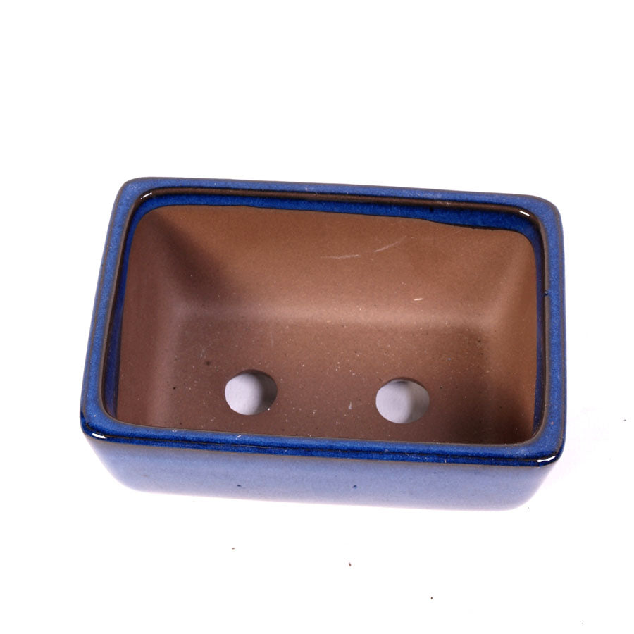 Bonsaischale blau rechteckig 14cm
