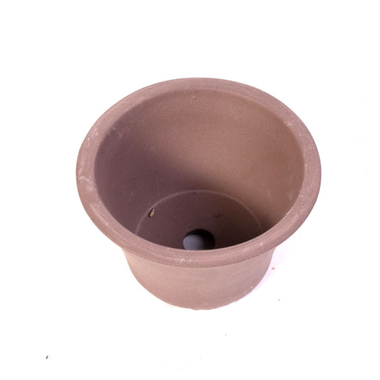 Pot à bonsaï brun rond en forme de vase 12,5 cm