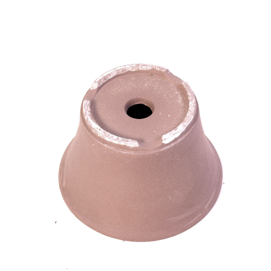 Pot à bonsaï brun rond en forme de vase 16,5 cm