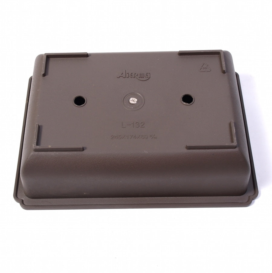 Rectangular training bowl gray/brown 17.5cm